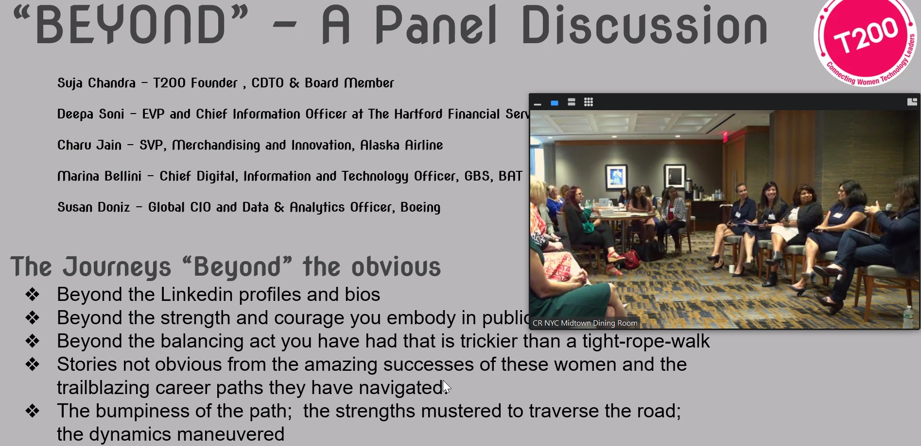 Beyond - A Panel Discussion text